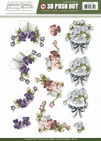 3D Stansvel Precious Marieke SB10157 Fantastic Flowers