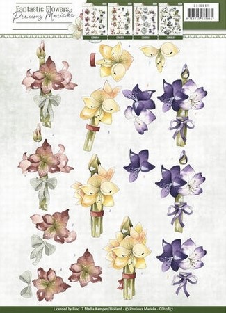 3D Knipvel Precious Marieke CD10857 Fantastic Flowers