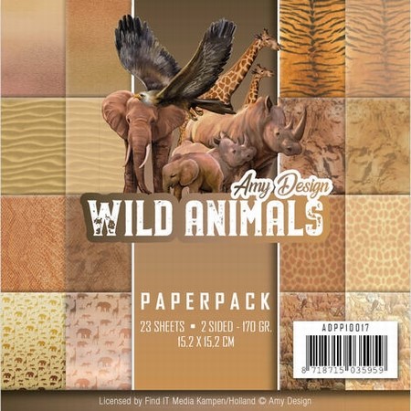 Amy Design Paperpack ADPP10017 Wild Animals