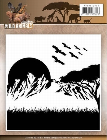 Amy Design Embossing Folder ADEMB10006 Wild Animals