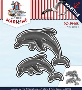 Amy Design Dies ADD10102 Maritime Dolphins/dolfijnen