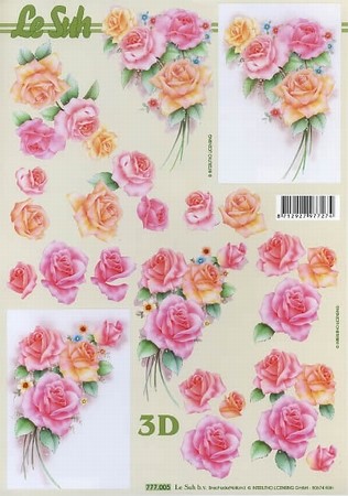 A4 Knipvel Le Suh 777005 Bloemen rozen