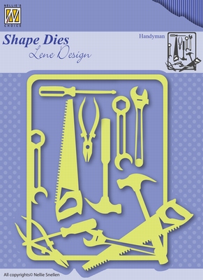Nellie's Shape Dies Lene Design SDL040 Men things Handyman