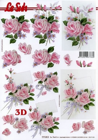 A4 Knipvel Le Suh 777012 Bloemen rozen