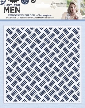 Crafter's embossingfolder Just For Men-EF6-CHEC Checkerplate
