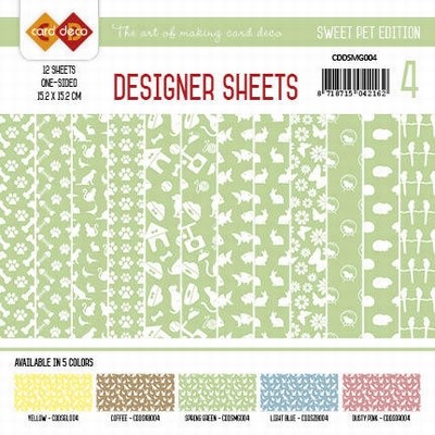 Card Deco Designer Sheets CDDSMG004 Sweet Pet Meigroen