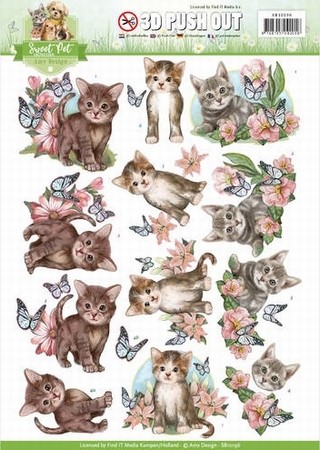 3D Stansvel Amy Design SB10196 Sweet Pet Cats/katten