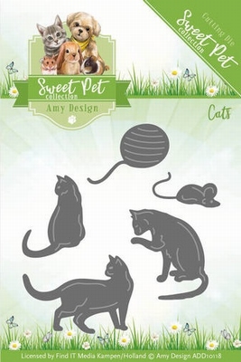 Amy Design Dies ADD10118 Sweet Pet Cats/katten