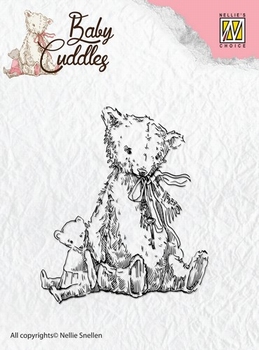 Nellie`s Choice Clearstamp CSBC004 Baby Cuddles Teddybears