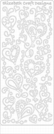 Elizabeth Craft Designs Sticker 0358 doodle harten