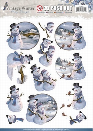 3D Stansvel Amy Design SB10214 Vintage Winter Snowman