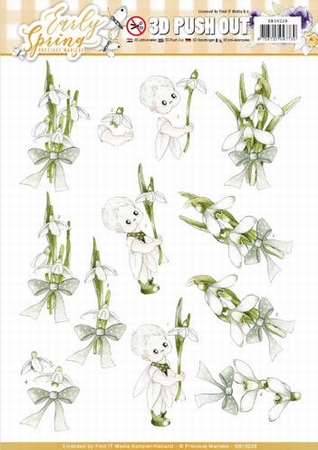3D Stansvel Marieke Early Spring SB10228 Early Snowdrops