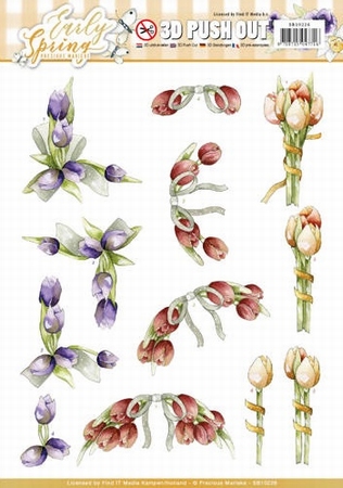 3D Stansvel Marieke Early Spring SB10226 Early Tulips