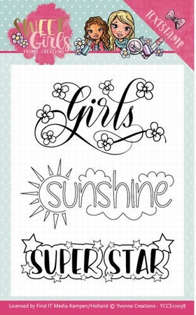 Yvonne Creations ClearStamps YCCS10038 Sweet Girls