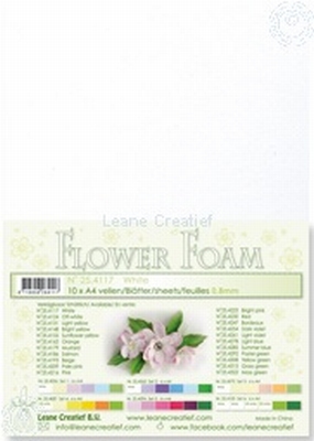 A4 vel LeCrea Flower Foam 25.4117 wit/white