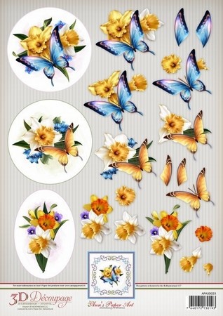 3D Knipvel Ann's Paper Art APA3D023 Daffodils/narcis