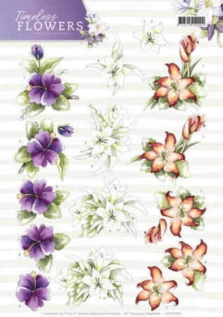 3D Knipvel Precious Marieke CD11085 Timeless Flowers Lillies