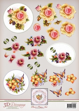 3D Knipvel Ann's Paper Art APA3D024 Spring Flowers