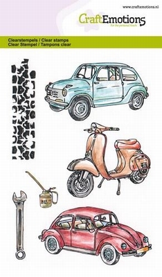 CraftEmotions A6 clearstamps 1280 Classic Cars