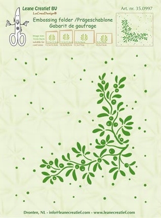 Leane Creatief Embossing folder 350997 Mistletoe/maretak