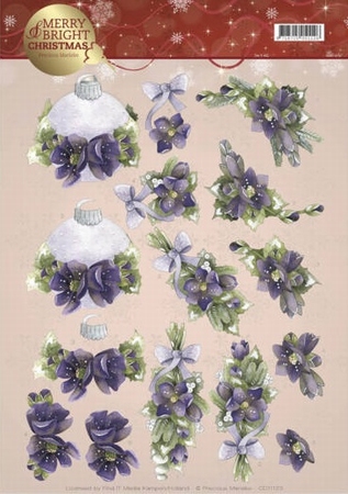 3D Knipvel Precious Marieke CD11123 Merry & Bright Bouquets