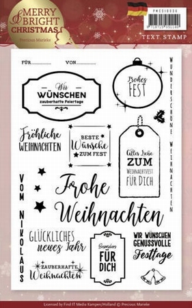 Precious Marieke Clearstamp PMCS10036 Merry and Bright Duits