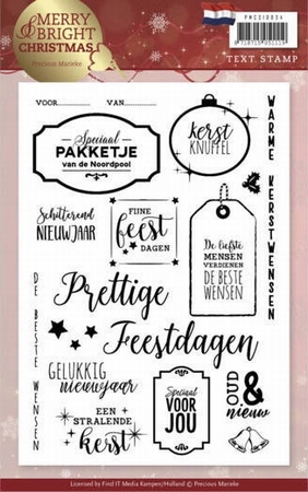 Precious Marieke Clearstamp PMCS10034 Merry and Bright NL