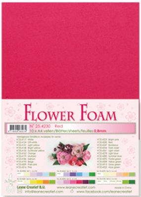 A4 vel LeCrea Flower Foam 25.4230 Red