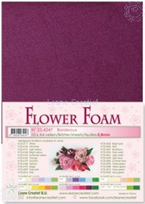 A4 vel LeCrea Flower Foam 25.4247 Bordeaux
