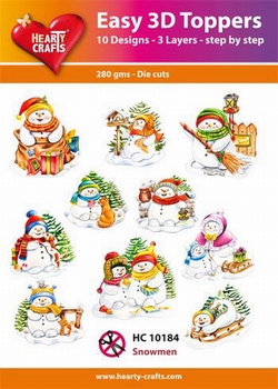 Hearty Crafts Easy 3D Toppers HC10184 Snowmen