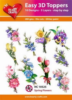 Hearty Crafts Easy 3D Toppers HC10525 Spring flowers