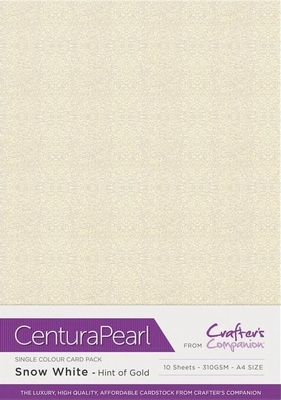 Crafters Companion Centura Pearl Snow White Hint of gold