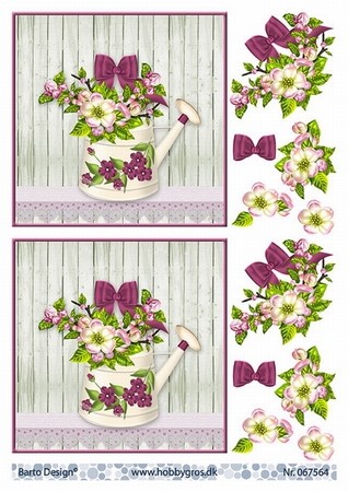 A4 Knipvel Barto Design  67564 Gieter met bloemen