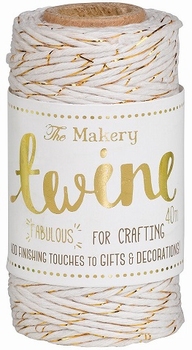 The Makery Bakers Twine - Cream and Gold