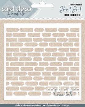 Card Deco Essentials Mixed Media Stencil CDEST002 Brick
