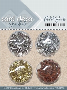 Card Deco Essentials Metal Brads CDEBR003 Goud/zilver/koper/