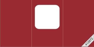 Lesuh 412872 vierkante passe-partout kaart drieluik rood