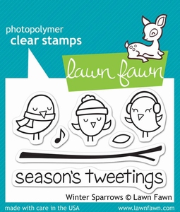 Lawn Fawn LF565 Winter Sparrows Clearstamp