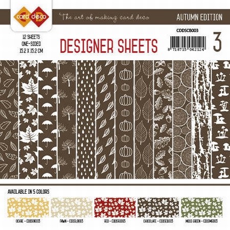Card Deco Designer Sheets CDDSCB003 Autumn Colors Chocolade