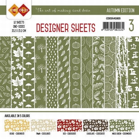 Card Deco Designer Sheets CDDSMG003 Autumn Colors Mosgroen