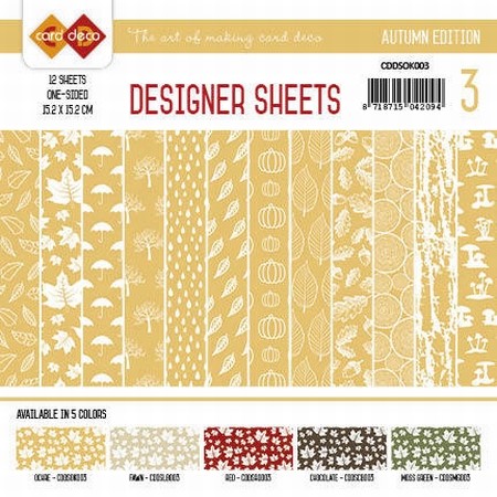 Card Deco Designer Sheets CDDSOK003 Autumn Colors Oker
