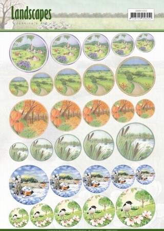A4 Knipvel Mini Jeanine's Art JAMIN10002 Scenery Landscapes