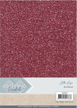 Card Deco Essentials Glitter Paper CDEGP016 Bordeaux