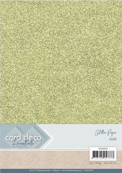 Card Deco Essentials Glitter Paper CDEGP010 Gold