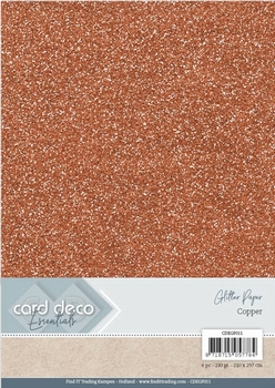 Card Deco Essentials Glitter Paper CDEGP011 Koper
