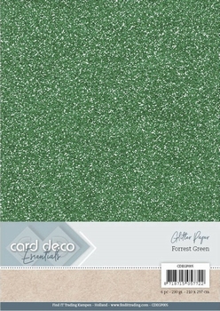Card Deco Essentials Glitter Paper CDEGP005 Forest Green