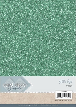 Card Deco Essentials Glitter Paper CDEGP003 Ocean