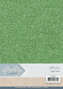 Card Deco Essentials Glitter Paper CDEGP002 Light Green