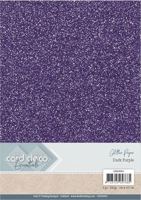 Card Deco Essentials Glitter Paper CDEGP001 Dark Purple