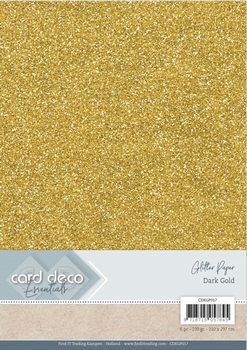 Card Deco Essentials Glitter Paper CDEGP017 Dark Gold
